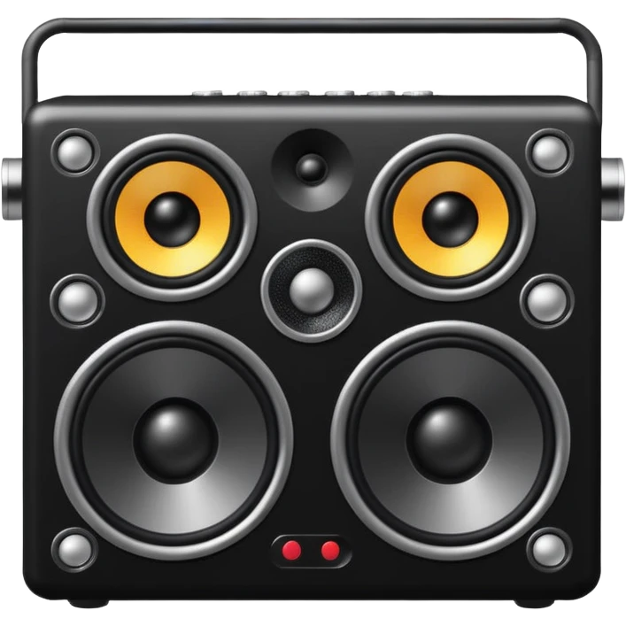 a speaker with eyes and buttons like dj box emoji