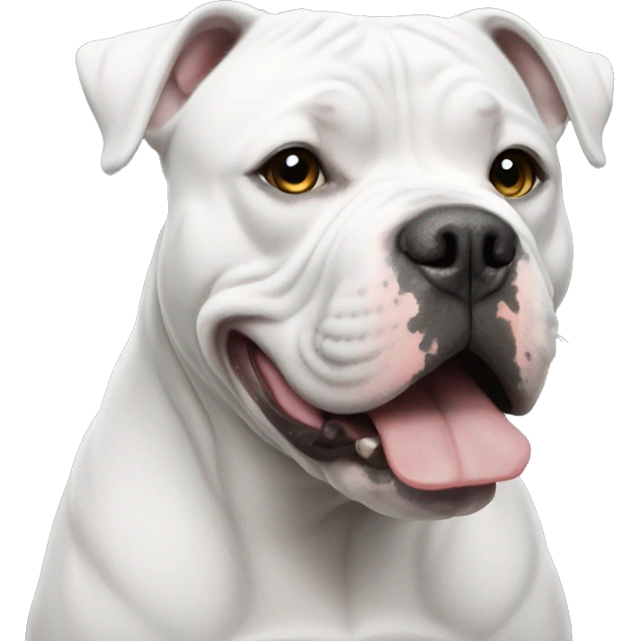 american bully white with grey emoji