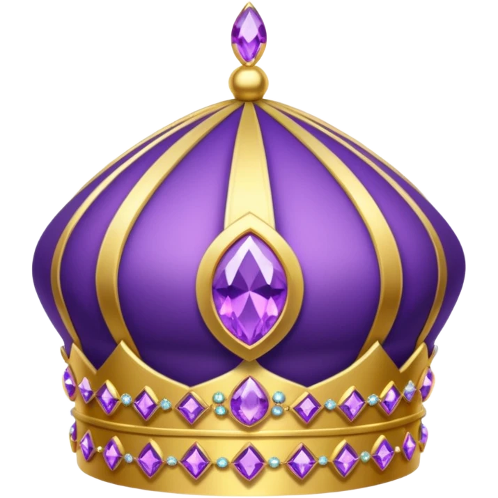 gold kokoshnik with purple diamonds emoji
