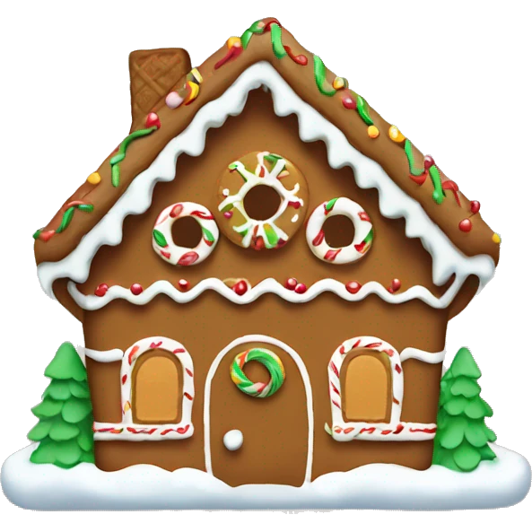 gingerbread house emoji