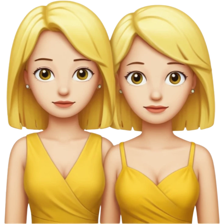 Simpson women with yellow hair and yellow dress emoji