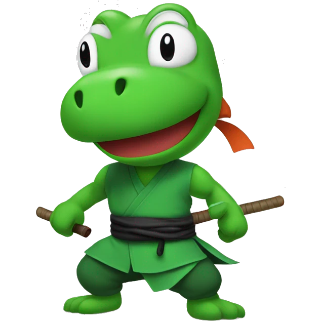 Yoshi as a ninja emoji