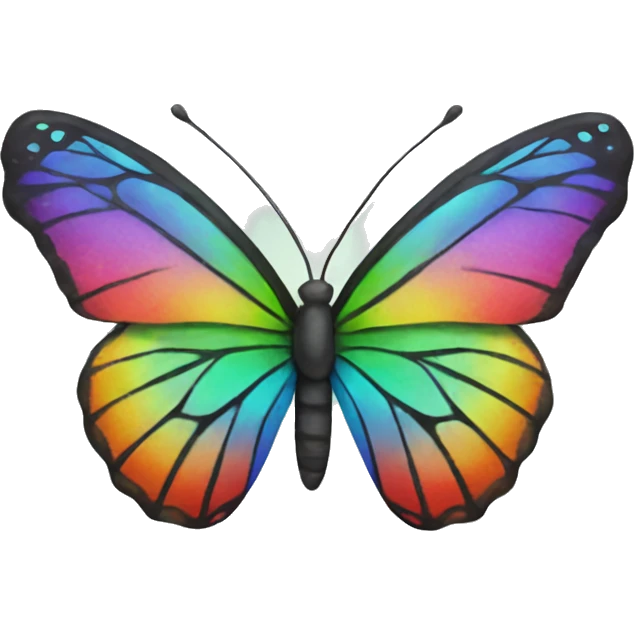 Rainbow butterfly emoji