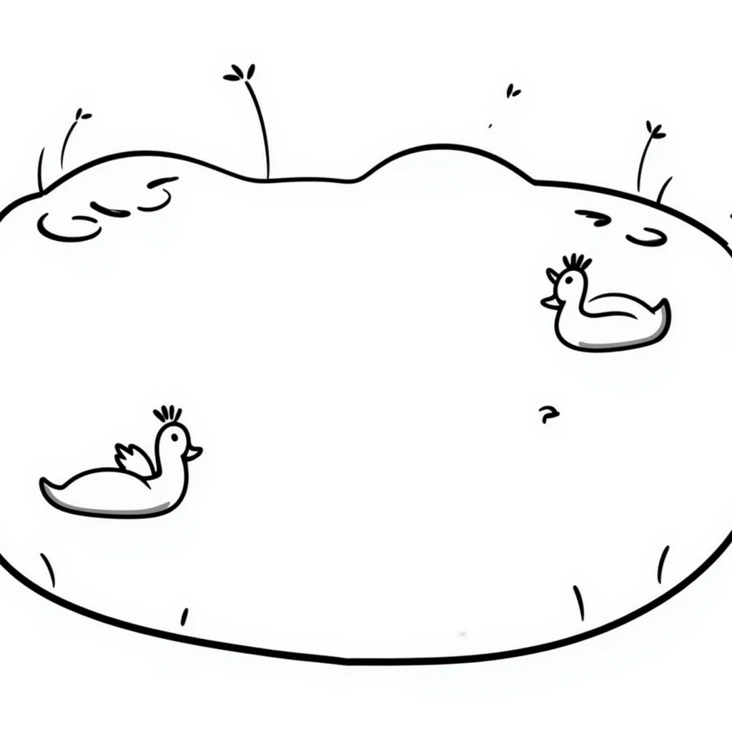 A tranquil water pond emoji