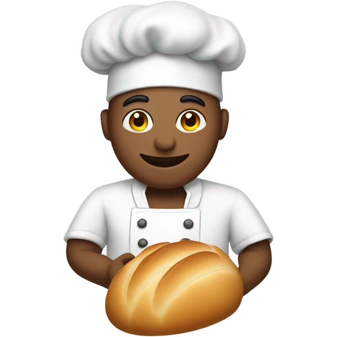 Guy wearing a chef hat making bread emoji