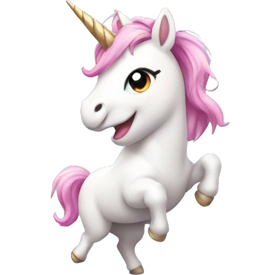 cute little unicorn dancing emoji