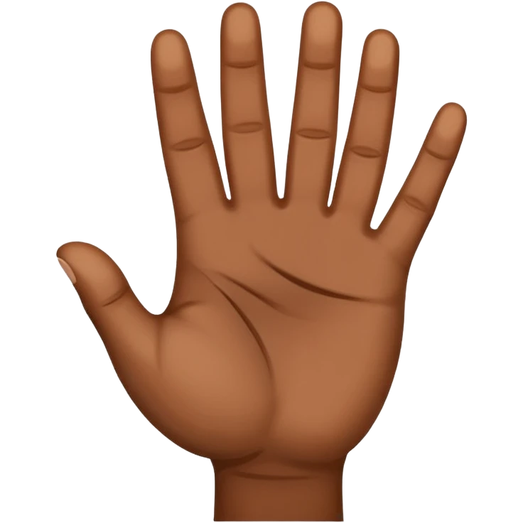 YVL hand sighn, no extra fingers, clear, detailed, brown skin, just the hand  emoji