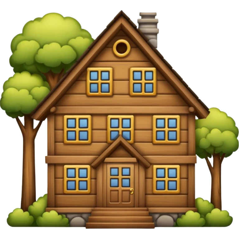 big wood house emoji