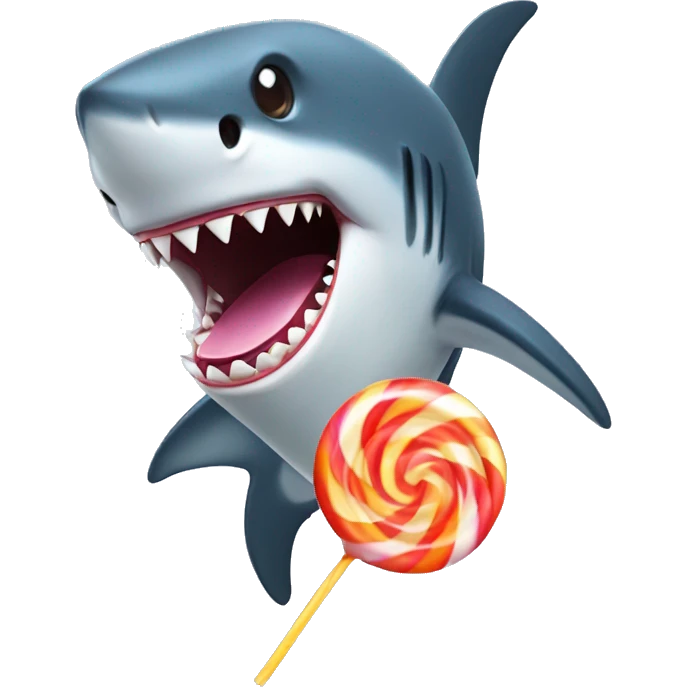 shark with lolipop emoji