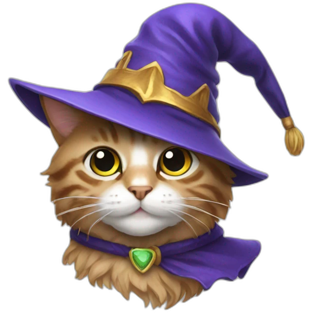 cat with a wizard hat emoji