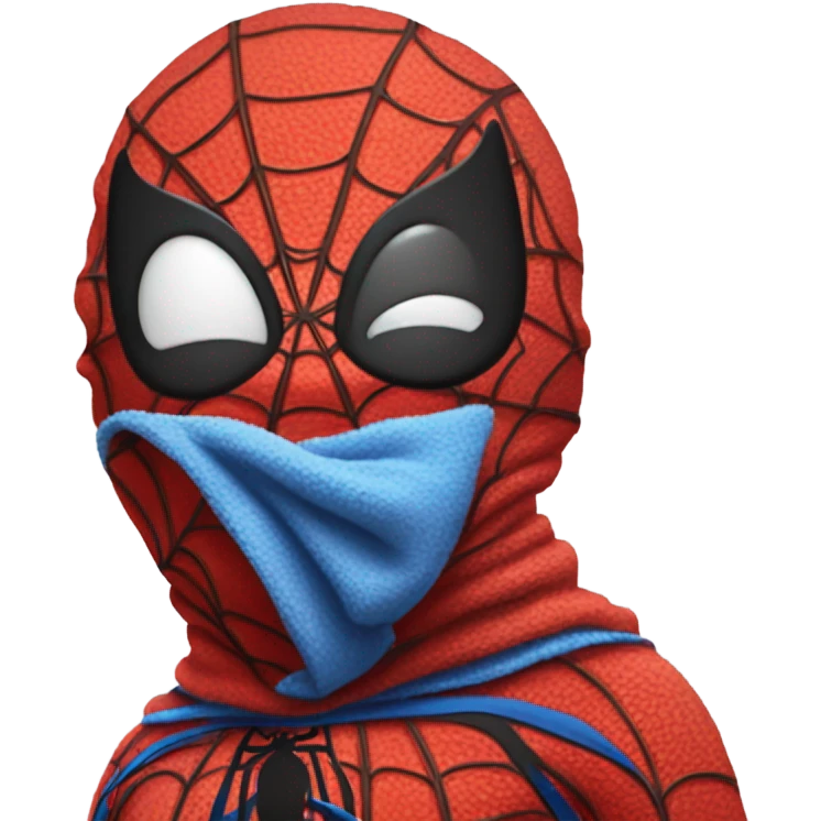 Spiderman in a towel emoji
