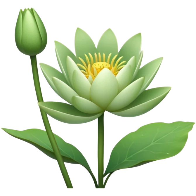 Small text size water lily bud with stem. ⅛ of the ones you’ve given.  emoji