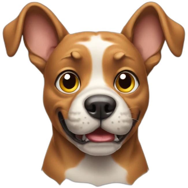 Ugly dog showing thumbs up emoji