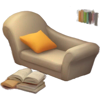 Cozy reading corner emoji