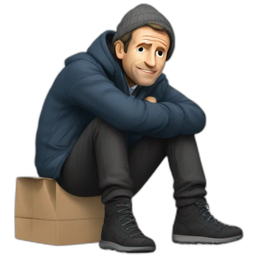 Homeless-macron emoji
