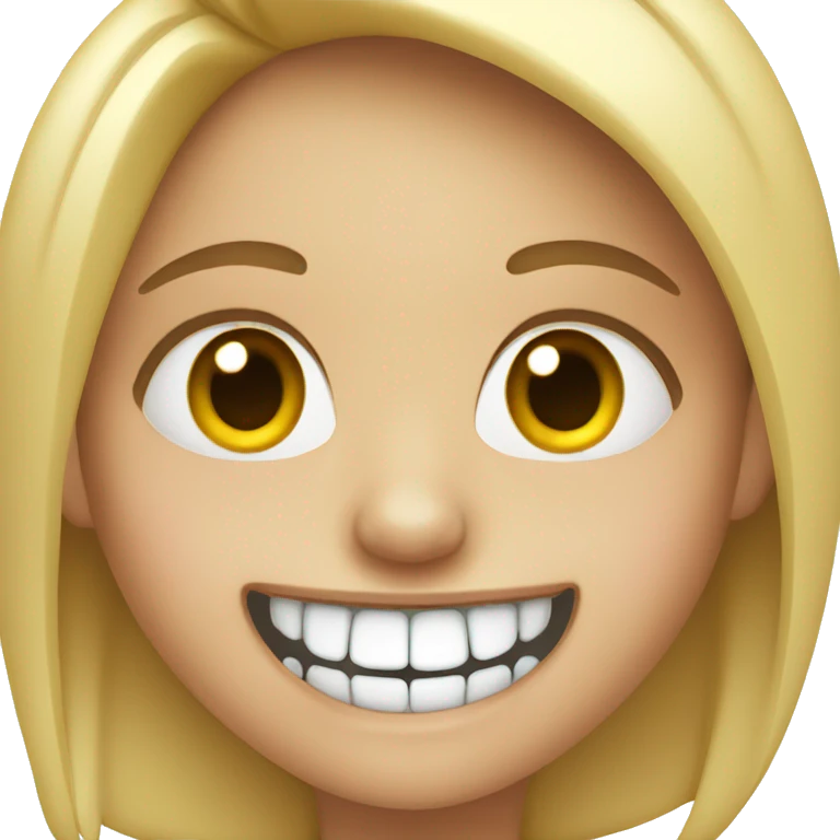 Girl with crooked teeth emoji