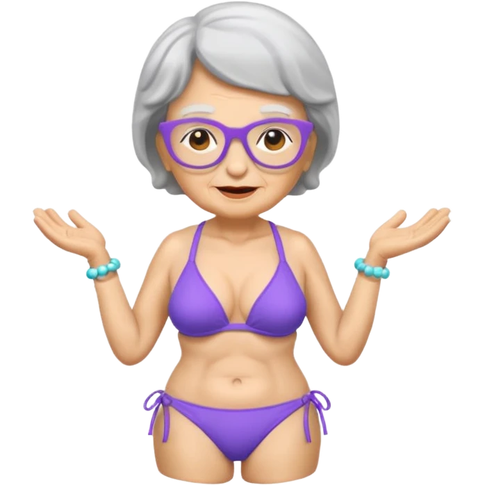 Bikini granny emoji