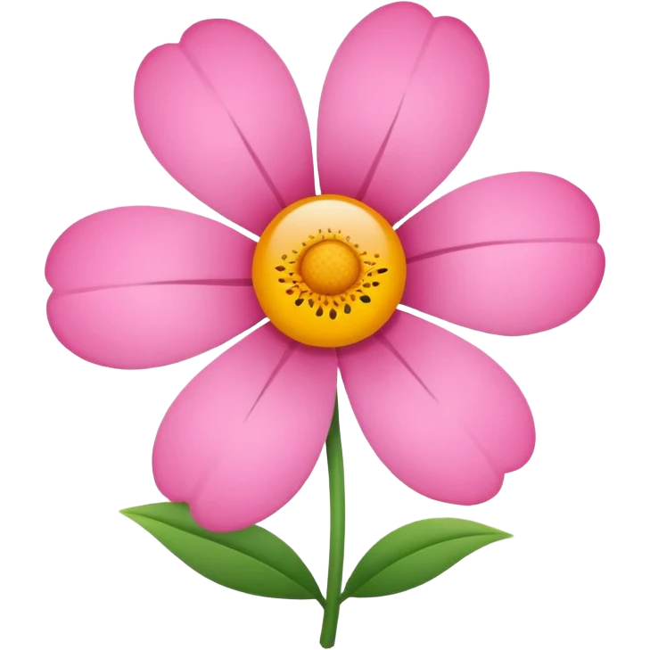 pink 2d flower emoji
