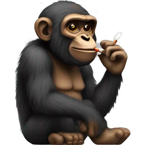 Ape smoking a cigarette  emoji