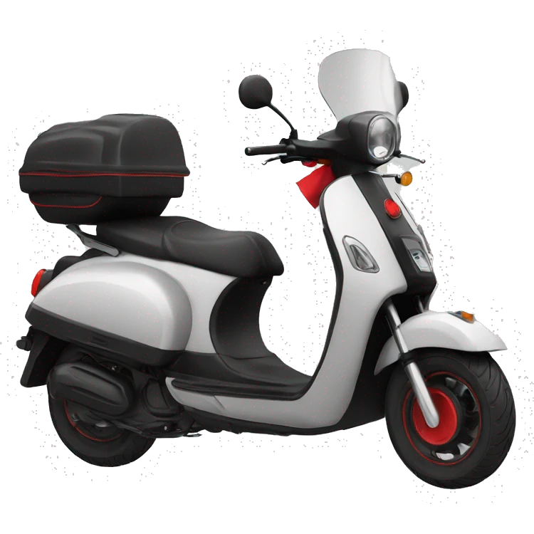 Scooter noir avec bandana rouge emoji