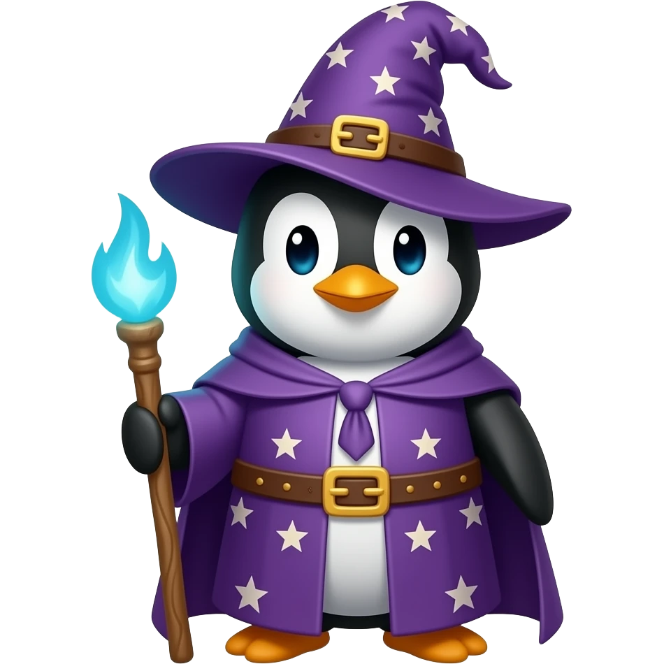 Penguin Wizard emoji