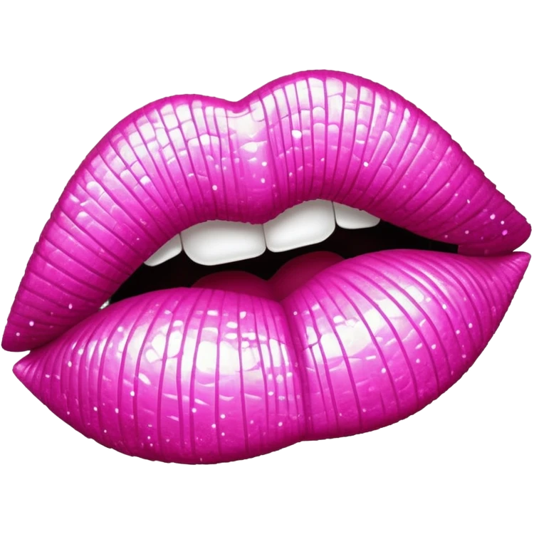 glitter pink mark of lipstick kiss emoji