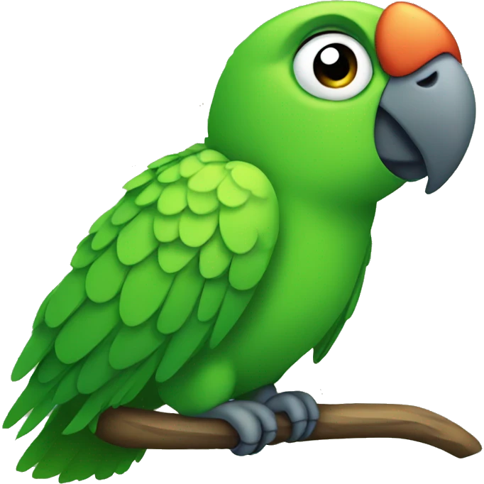 A green parrot  emoji