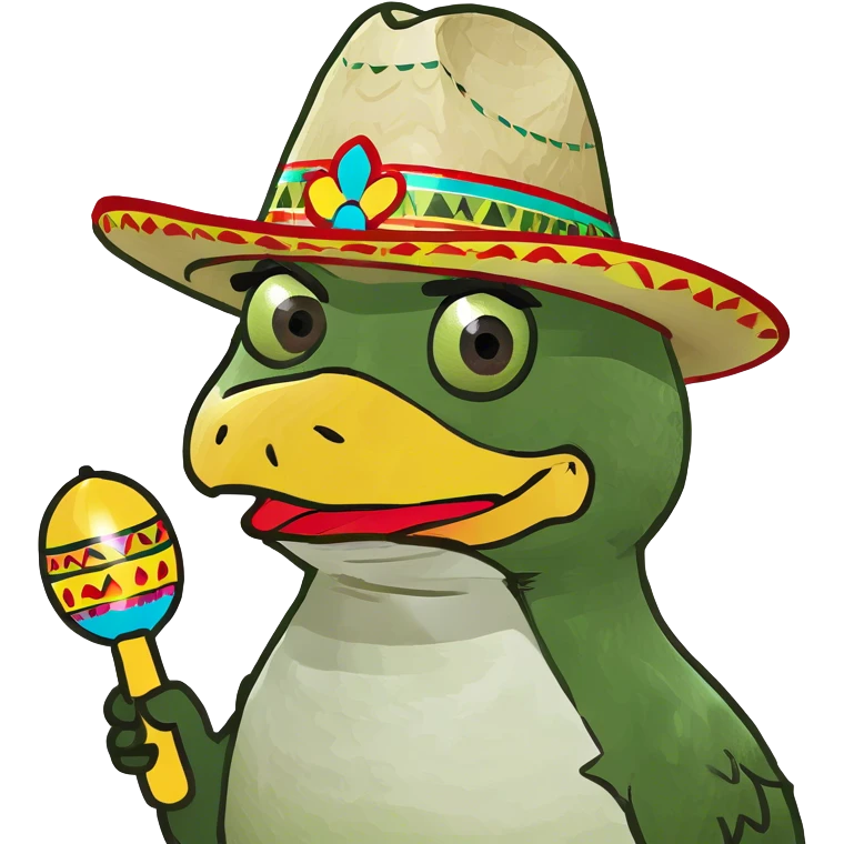 Angry duck piñata emoji