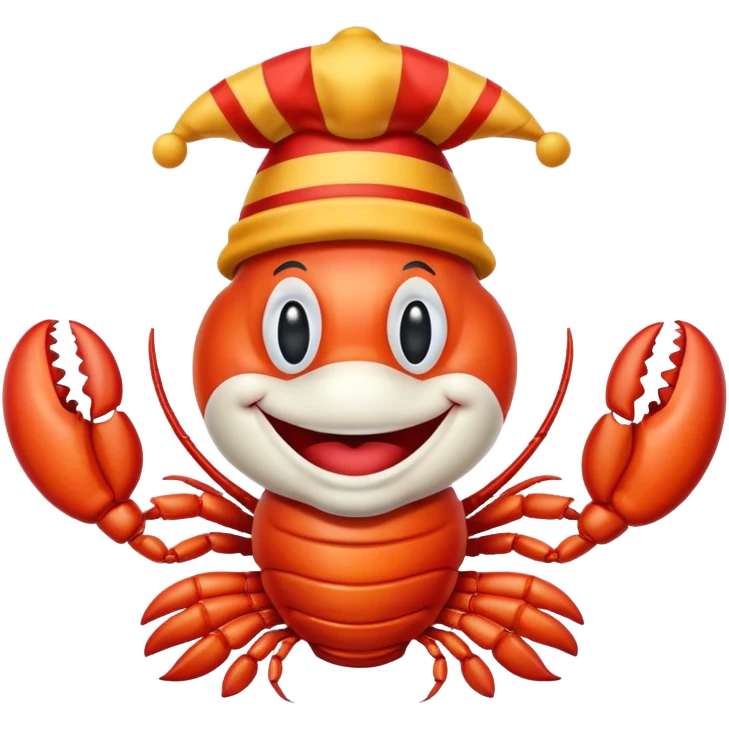 Lobster that is a clown  emoji