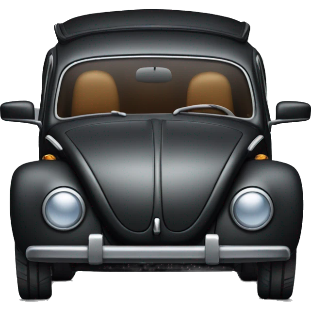 black beetle car with sunroof emoji
