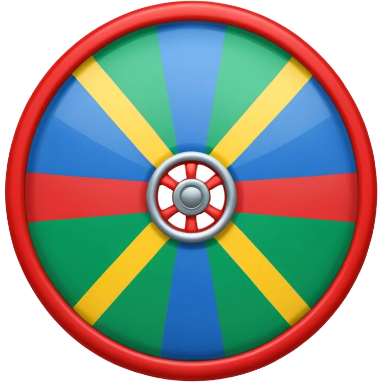 Drapeau bande bleu en haut bande verte en bas et roue rouge au milieu emoji