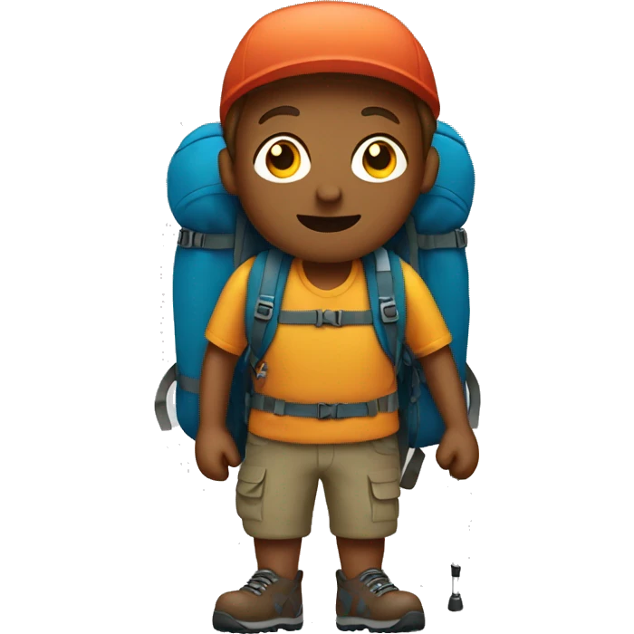 Hiker with backpack emoji