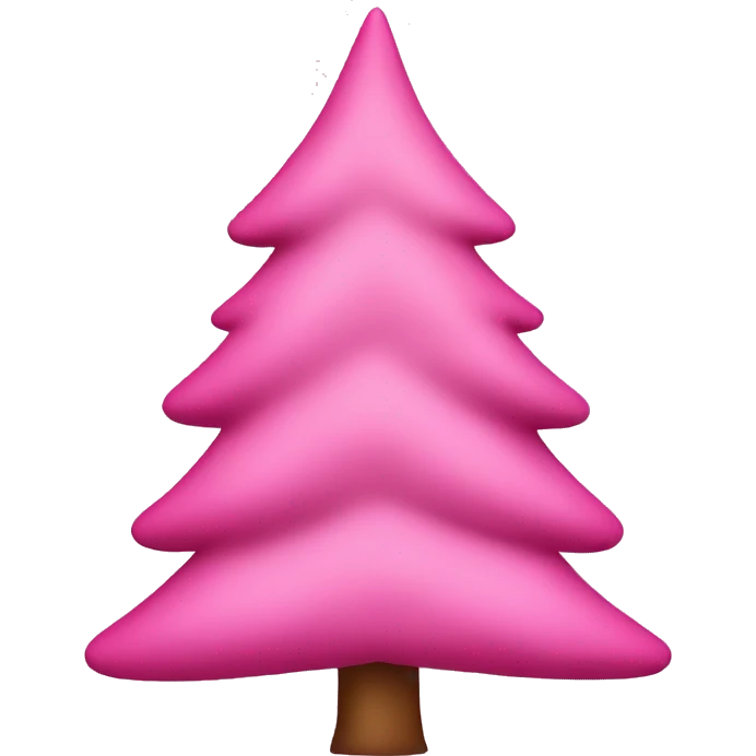 Pink Christmas tree emoji