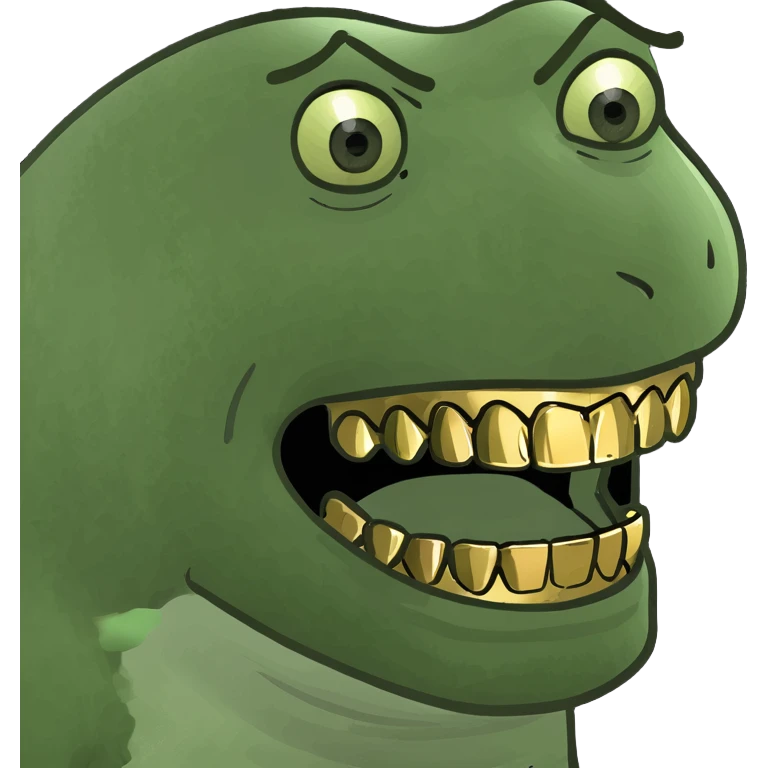 Girl with gold teeth emoji