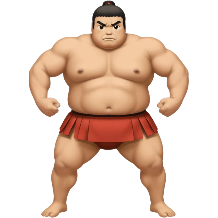 Japanese Sumo wrestler In position of atack emoji