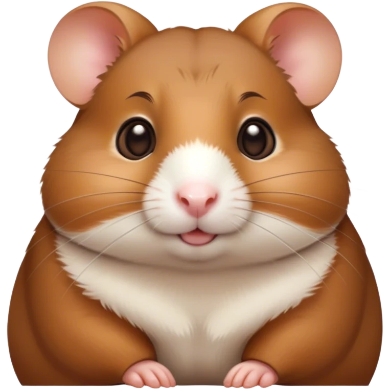 Cinematic Noble Brown Hamster Portrait Emoji, Poised and regal, with a tiny, compact build and a smooth, well-kept rich brown coat, deep-set soulful dark eyes, Simplified yet sharp and sophisticated features, highly detailed, glowing with a soft, dignified glow, high shine, intelligent and energetic, stylized with an air of miniature majesty, focused and attentive, soft glowing outline, capturing the essence of a watchful and confident rodent, so majestic it feels as though it could scurry out of the screen with effortless authority! emoji