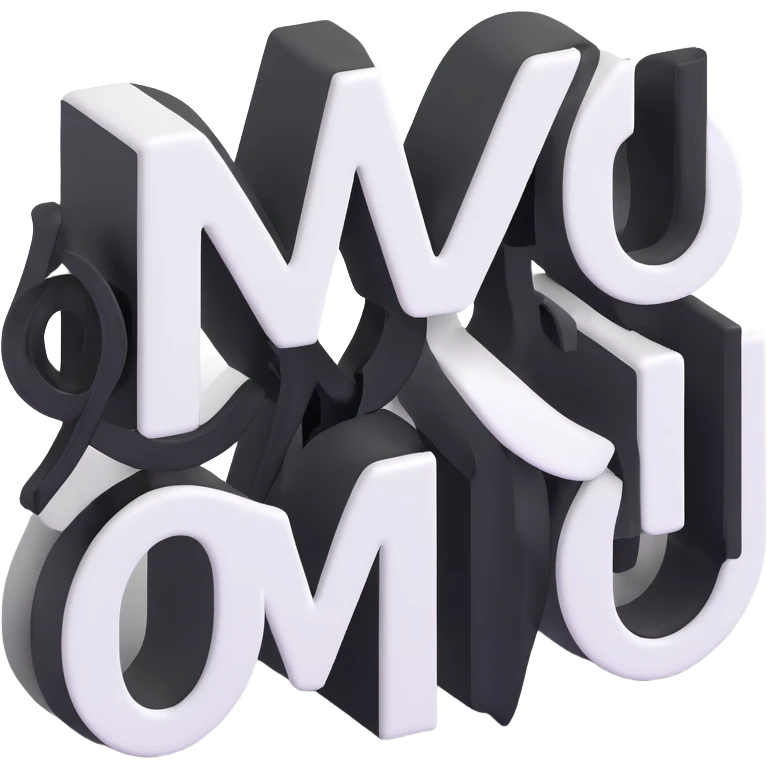 connected flowing BLK letters where all letters are joined together in one continuous design emoji