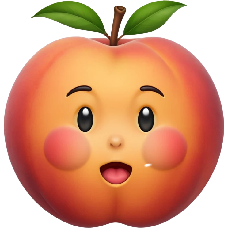 peach fruit pooping emoji