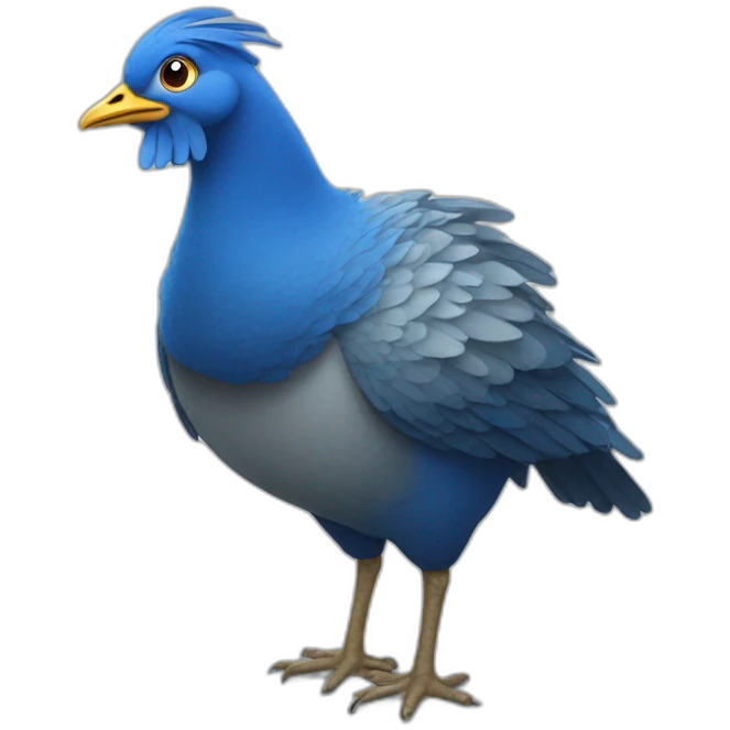 blue fowl emoji