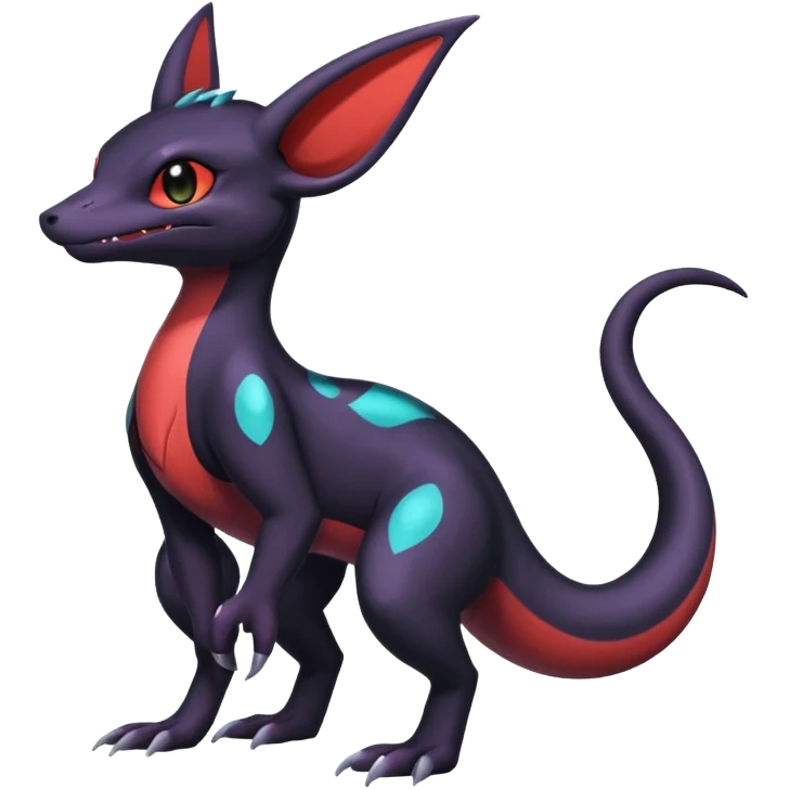 Shiny Salandit-Umbreon-Noivern-Noibat-Hybrid (Full body) emoji