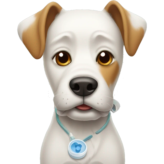 Dog with medicine emoji