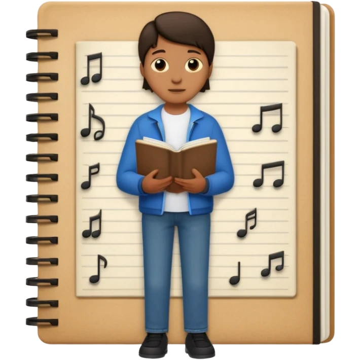 stand music notebook emoji