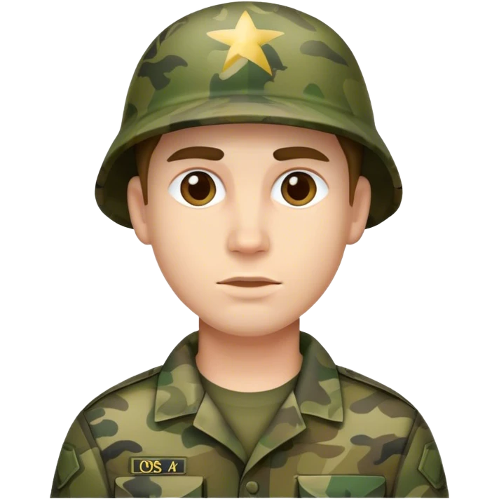 Hunter wearing all camo emoji