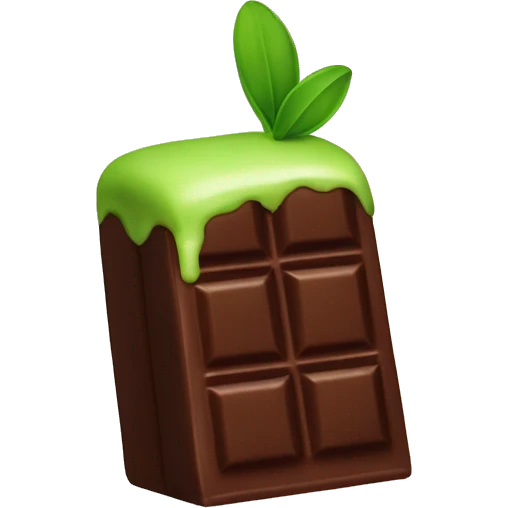A bar of Dubai chocolate filled with Green pistachio cream emoji
