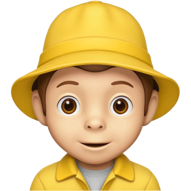 Curious George with yellow hat emoji