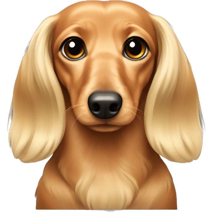 Blonde long hair dachshund  emoji