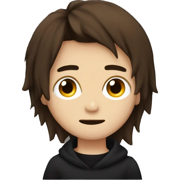 Emo boy with brown hair  emoji