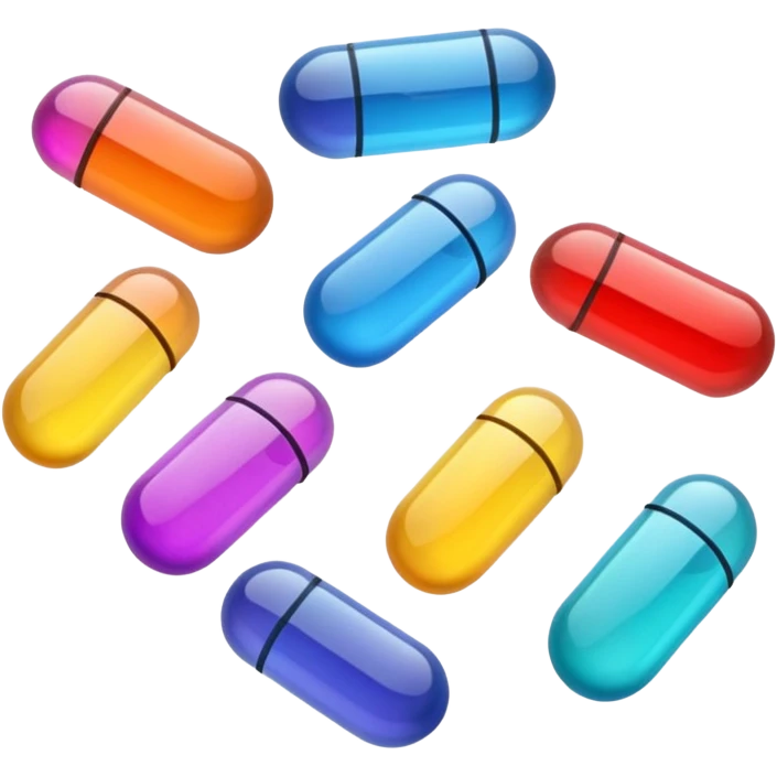colorful vitamins in capsules emoji
