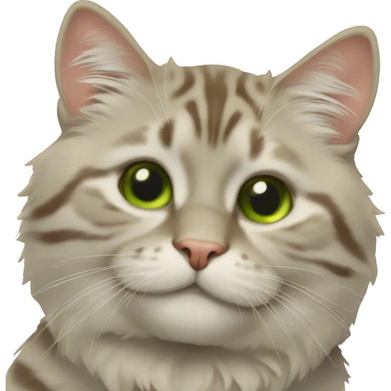 Русая кошка с зелеными глазами  emoji