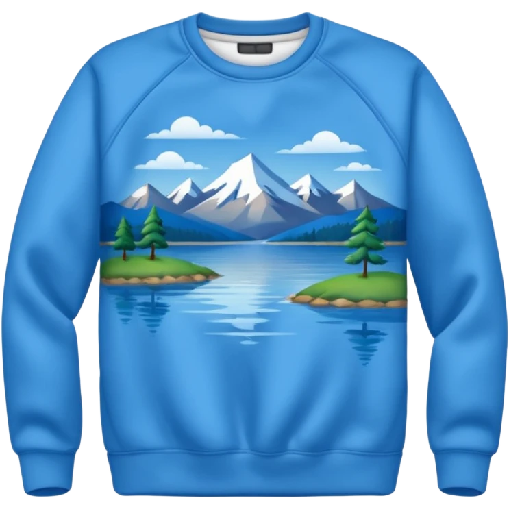 Sweat shirt with lake on front emoji